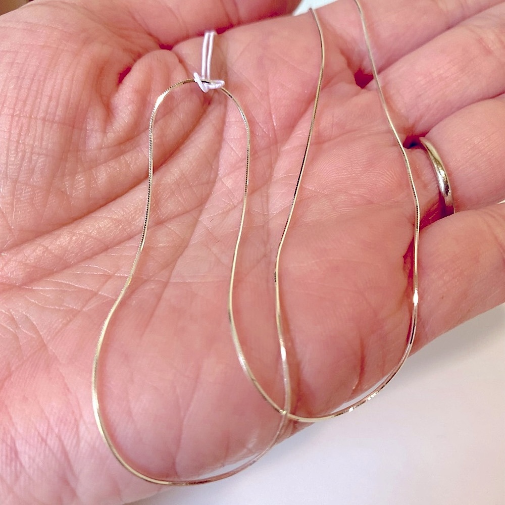 18 inch made in Italy “liquid” Sterling Silver chain - Picture 8 of 11